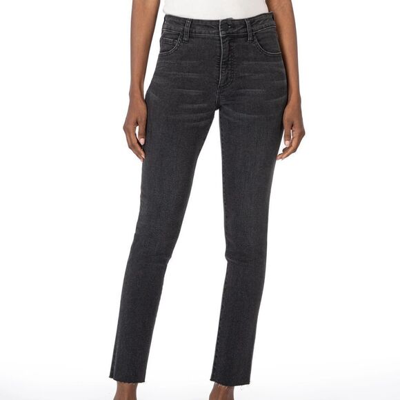 Kut From The Kloth NWT Reese Distressed High Rise Fab Ankle Straight Jeans Sz 18 - Picture 1 of 9